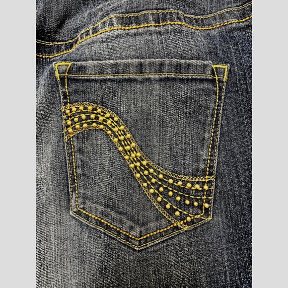 Lane Bryant Slim Boot Cut Jeans, Genius Fit, Med Wash, Stretch, Beads, Size 18 - Picture 6 of 6